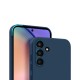 Coque Samsung Galaxy A54 Silicone liquide Bleue Marine + 2 Vitres en Verre trempé Protection écran Antichocs