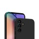 Coque Samsung Galaxy A54 Silicone liquide Noire + 2 Vitres en Verre trempé Protection écran Antichocs