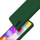 Coque Samsung Galaxy A41 Silicone liquide Vert Foret + 2 Vitres en Verre trempé Protection écran Antichocs