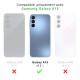Coque Samsung Galaxy A15 Antichoc coins renforcés Silicone + 2 Vitres en verre trempé Protection écran