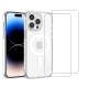 Coque iPhone 14 Pro Max Transparente Compatible Magsafe + 2 Vitres Protection Ecran