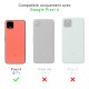 Coque Google Pixel 4 Antichoc coins renforcés Silicone + 2 Vitres en verre trempé Protection écran