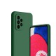 Coque Samsung Galaxy A52 Silicone liquide Verte + 2 Vitres en Verre trempé Protection écran Antichocs