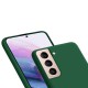Coque Samsung Galaxy S21 FE Silicone liquide Verte + 2 Vitres en Verre trempé Protection écran Antichocs