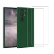 Coque Samsung Galaxy S23 Ultra Silicone liquide Verte + 2 Vitres en Verre trempé Protection écran Antichocs