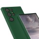 Coque Samsung Galaxy S23 Ultra Silicone liquide Verte + 2 Vitres en Verre trempé Protection écran Antichocs