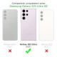 Coque Samsung Galaxy S23 Ultra Silicone liquide Noire + 2 Vitres en Verre trempé Protection écran Antichocs