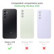 Coque Samsung Galaxy A34 Silicone liquide Noire + 2 Vitres en Verre trempé Protection écran Antichocs