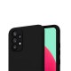 Coque Samsung Galaxy A32 Silicone liquide Noire + 2 Vitres en Verre trempé Protection écran Antichocs