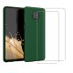 Coque Xiaomi Redmi Note 9s/ 9 Pro/9 Pro Max Silicone liquide Verte + 2 Vitres en Verre trempé Protection écran Antichocs