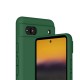 Coque Google Pixel 6A Silicone liquide Verte  + 2 Vitres en Verre trempé Protection écran Antichocs