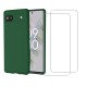 Coque Google Pixel 6A Silicone liquide Verte  + 2 Vitres en Verre trempé Protection écran Antichocs