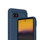 Coque Google Pixel 6A Silicone liquide Bleue Marine + 2 Vitres en Verre trempé Protection écran Antichocs