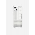 Coque iPhone 14 Plus miroir anti-choc  avec anneaux en silicone transparent