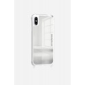 Coque miroir anti-choc avec anneaux  en silicone transparent pour iPhone X/XS