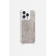 Coque iPhone 13 Pro avec anneaux en silicone paillettes multicolors