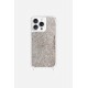 Coque iPhone 13 Pro avec anneaux en silicone paillettes multicolors