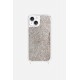 Coque iPhone 13  avec anneaux en silicone paillettes multicolors