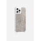 Coque iPhone 12 Pro Max avec anneaux en silicone paillettes multicolors