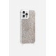 Coque iPhone 12 / 12 Pro avec anneaux en silicone paillettes multicolors
