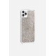 Coque iPhone 11 Pro Max avec anneaux en silicone paillettes multicolors