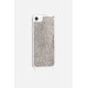 Coque iPhone 7/8/SE 2020 avec anneaux en silicone paillettes multicolors
