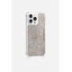 Coque iPhone 14 Pro Max avec anneaux en silicone paillettes multicolors