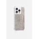 Coque iPhone 14 Pro avec anneaux en silicone paillettes multicolors
