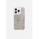 Coque iPhone 14 Pro avec anneaux en silicone paillettes multicolors