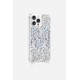 Coque iPhone 13 Pro Max avec anneaux en silicone paillettes holographiques