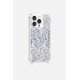 Coque iPhone 13 Pro avec anneaux en silicone paillettes holographiques