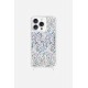 Coque iPhone 13 Pro avec anneaux en silicone paillettes holographiques