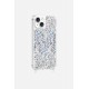 Coque iPhone 13  avec anneaux en silicone paillettes holographiques