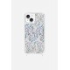 Coque iPhone 13  avec anneaux en silicone paillettes holographiques