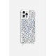 Coque iPhone 12 / 12 Pro  avec anneaux en silicone paillettes holographiques