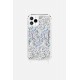 Coque iPhone 11 Pro avec anneaux en silicone paillettes holographiques
