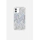 Coque iPhone 11  avec anneaux en silicone paillettes holographiques