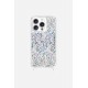 Coque iPhone 14 Pro avec anneaux en silicone paillettes holographiques