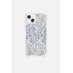 Coque iPhone 14 Plus  avec anneaux en silicone paillettes holographiques