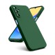 Coque Samsung Galaxy A15 Silicone liquide Verte  + 2 Vitres en Verre trempe Protection ecran Antichocs