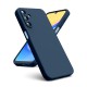 Coque Samsung Galaxy A15 Silicone liquide Bleue  + 2 Vitres en Verre trempe Protection ecran Antichocs