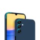 Coque Samsung Galaxy A15 Silicone liquide Bleue  + 2 Vitres en Verre trempe Protection ecran Antichocs