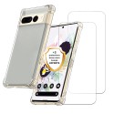 Coque Google Pixel 7 Pro  Antichoc coins renforces Silicone + 2 Vitres en verre trempe Protection ecran