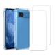 Coque Google Pixel 8A Antichoc coins renforces Silicone + 2 Vitres en verre trempe Protection ecran