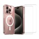 Coque iPhone 16 Pro Transparente Compatible Magsafe + 2 Vitres Protection ecran