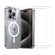 Coque iPhone 16 Pro Max Transparente Compatible Magsafe + 2 Vitres Protection ecran