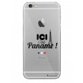 Coque iPhone 6/6S rigide transparente Ici c'est Paname Dessin La Coque Francaise