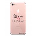 Coque iPhone 7/8/ iPhone SE 2020 rigide transparente Maman et Parisienne Dessin La Coque Francaise
