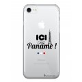 Coque iPhone 7/8/ iPhone SE 2020 rigide transparente Ici c'est Paname Dessin La Coque Francaise