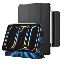 Etui iPad Fixation Magnetique Noir iPad Air 10.9 Pouces 2020/2022 iPad Pro 11 Pouces